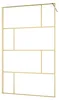 Duschwand 120×195 cm, Gold, Aluminium, 5 mm ESG, Siebdruck Produktbild-Vorschau 1