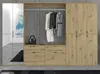 Garderobe Set "Line-Up" Eiche Garderobenschrank mit Spiegel Produktbild-Vorschau 2
