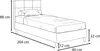 Hotelová posteľ 90x200 cm Sivá - Boxspring pre ubytovacie Náhľad obrázku produktu 5