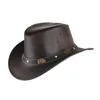 Rugged Earth Leder Westernhut Cowboyhut "Reno" Brown Braun Anteprima dell’immagine prodotto 3