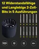 A product image showcasing a set of screwdriver bits and their storage case, along with feature callouts. Voir les images du produit