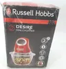 The image shows the retail packaging of a Russell Hobbs Mini Chopper. Voir les images du produit