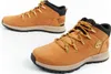 A pair of brown Timberland Sprint Trekker Mid shoes are displayed against a white background. Produktbild-Vorschau