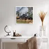 Poster - Poster ohne Rahmen - Alt Lokomotive Berge - 60x60 Produktbild-Vorschau 5