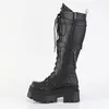 WRATH-205 Damen Boots von DemoniaCult, Schwarz EU 37, US 7 Produktbild-Vorschau 3