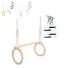 MAMOI® Altalena a trapezio, anelli ginnici in legno, Anteprima dell’immagine prodotto 13