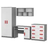 Drehtürenschrank JONAS 06 – Kinderschrank 80 cm Grau/Weiß Produktbild-Vorschau 6