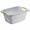 Rotho Blumen Wäschekorb 25l Cool Grey Produktbild-Vorschau 1
