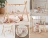 Holz-Babygym Lernständer mit handgefertigten Anhängern – Produktbild-Vorschau 3
