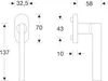 FSB Fenstergriff 34 1035 ovale Rosette Griff universal Produktbild-Vorschau 2