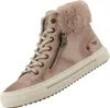 Auf dem Bild ist ein Freizeitschuh in der Farbe Beige zu sehen der von der Seite betrachtet wird. Der Schuh hat eine schlichte aber ansprechende Gestaltung mit einem modernen Look.