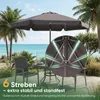 Sekey Rund Gartenschirm 200x200 cm, Kurbel-Sonnenschirm mit Produktbild-Vorschau 6