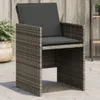 The Living Store Gartenstühle mit Kissen 4 Stk. Grau Poly Produktbild-Vorschau 2