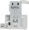 A white plastic dishwasher door lock mechanism is shown against a white background. Produktbild-Vorschau
