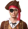 A man wearing a pirate costume, including a hat, eye patch, and ruffled shirt. Produktbild-Vorschau