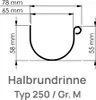 Außen- und Innenwinkel 120° (6-Eck), RG80 Typ 250 braun Produktbild-Vorschau 4