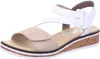 Rieker Damen Keil-Sandaletten Weiß/Beige Voir les images du produit 47
