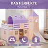 Homestyle4u Hochbett 90x200 Kinder Weiß Rutsche mit Tunnel Produktbild-Vorschau 2