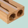 Relaxdays Folienspender, 2 Rollen, Schublade, Bambus, Produktbild-Vorschau 6