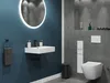 Aqua Bagno Solo Design Wand Keramik Waschbecken Waschtisch Produktbild-Vorschau 7