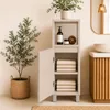 Badezimmerschrank Stehend, MDF 18 mm, Soft-Close, 3 Regale, Produktbild-Vorschau 5
