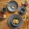 Suppenteller Malmö 20 cm anthrazit 6er-Set Steingut – Van Produktbild-Vorschau 5