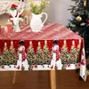 Weihnachts-Tischdecke 220x130cm | Rotes & Grünes Design mit Produktbild-Vorschau 2