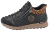 RIEKER Damen High Sneaker schwarz Leoprint Kunstleder - Produktbild-Vorschau 2
