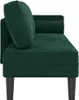 vidaXL Chaiselongue mit Kissen Dunkelgrün Samt Produktbild-Vorschau 4