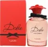 A bottle of Dolce & Gabbana Dolce Rose Eau De Toilette and its red packaging. Produktbild-Vorschau