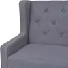 vidaXL Sofa 2-Sitzer Stoff Grau Produktbild-Vorschau 3