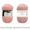 Two balls of pink yarn shown side-by-side, with text below. Produktbild-Vorschau