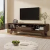 Merax TV-Lowboard TV-Schrank mit Lamellentüren, MDF Produktbild-Vorschau 4