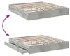 vidaXL Rám postele so zásuvkami betónová sivá 180x200 cm Náhľad obrázku produktu 6