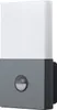 A wall-mounted outdoor light fixture with a motion and daylight sensor. Produktbild-Vorschau