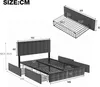 Flieks Polsterbett 140x200cm Doppelbett mit Schubladen und Produktbild-Vorschau 7