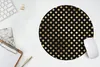 MuchoWow® Mauspad Mousepad Muster - Sterne - Gold 30x30 cm Produktbild-Vorschau 5