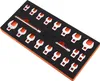 A set of crowfoot wrenches neatly arranged in a black foam organizer with orange accents. Náhled obrázku produktu