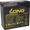 A black battery with yellow text and logos. Podgląd zdjęcia produktu