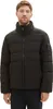 A man wearing a black puffer jacket.