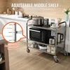 chariot multi-usages à 3 étages - Chariot sur roues - 94,5 Voir les images du produit 4