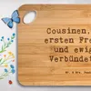 Mr. & Mrs. Panda Schneidebrett Spruch Cousine Freunde - Produktbild-Vorschau 3