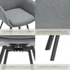tectake® Drehbarer Armlehnstuhl Alicon gepolstert 57 x 59 x Produktbild-Vorschau 4