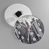 Wanduhr - Rund - Glasuhr - Warschau Palast Kultur - 30x30cm Produktbild-Vorschau 2