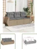 The Living Store 3-tlg. Garten-Sofagarnitur mit Kissen Produktbild-Vorschau 1
