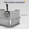 PawHut Katzentoilette Edelstahl Offene Katzenklo mit Produktbild-Vorschau 8