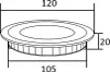 LED Einbaustrahler flach 6W Rund SuperSlim Schnitt Ø 105 mm Produktbild-Vorschau 7
