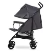 A gray stroller is shown from the side against a white background. Produktbild-Vorschau
