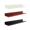 Three shelves are displayed vertically against a white background, each in a different color: beige, red, and black. Podgląd zdjęcia produktu