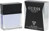 A bottle of Guess Seductive Homme eau de toilette and its packaging are displayed side-by-side against a white background. Voir les images du produit